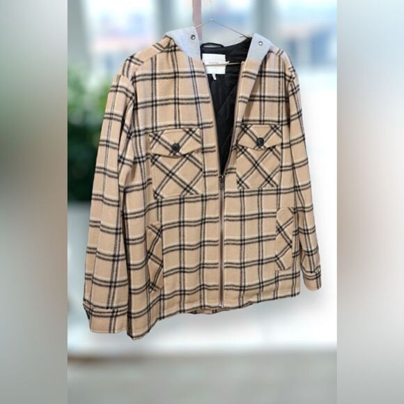 š„š„ MuntheāREADING JACKET OUTERWEAR Coat Insulated flannel Shacket Sizeā34 - Picture 4 of 16
